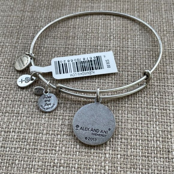 Alex And Ani Bracelet Zodiac AQUARIUS Silver Tone Wrist Band Size Adjustable $28 - Picture 8 of 11